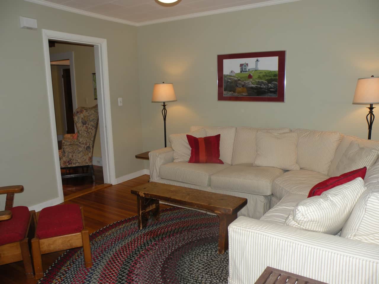 Den with plenty of seating