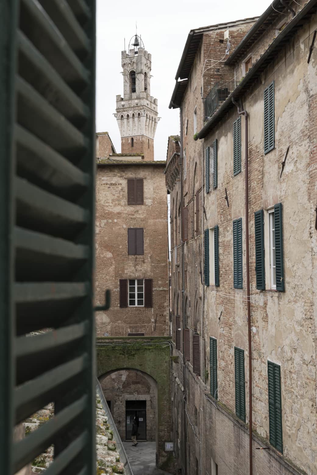 Siena apartment torre del mangia window view