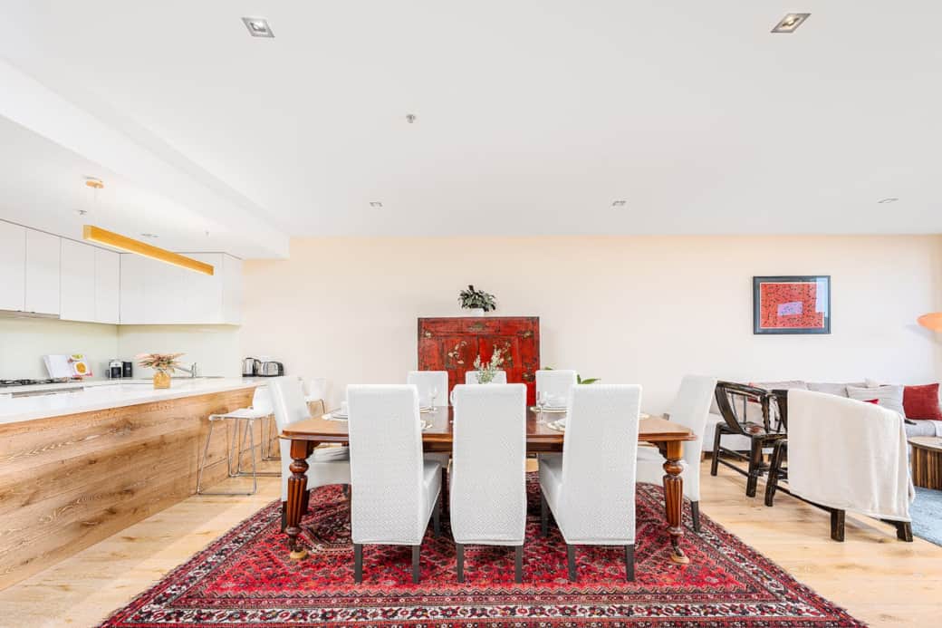 Large dining area for dinners at home Large dining area for dinners at home