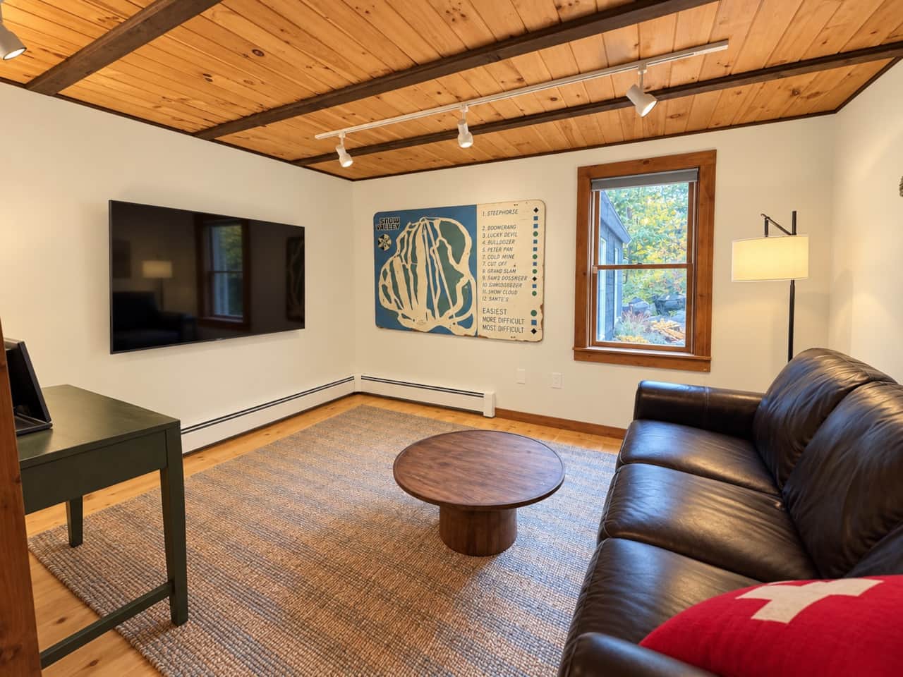 A cozy second living space to snuggle up for your favorite show or if you need a quiet space to work