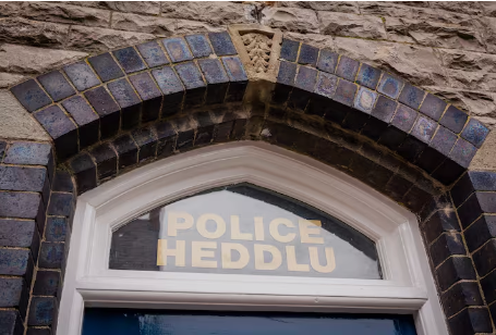 Front door police sign Front door police sign