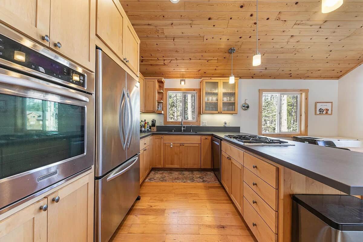 Well-equipped kitchen full of natural light