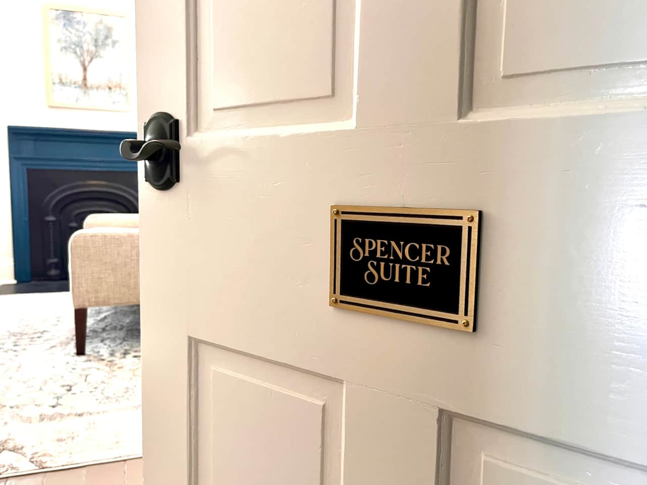 The willis james spencer suite door plate