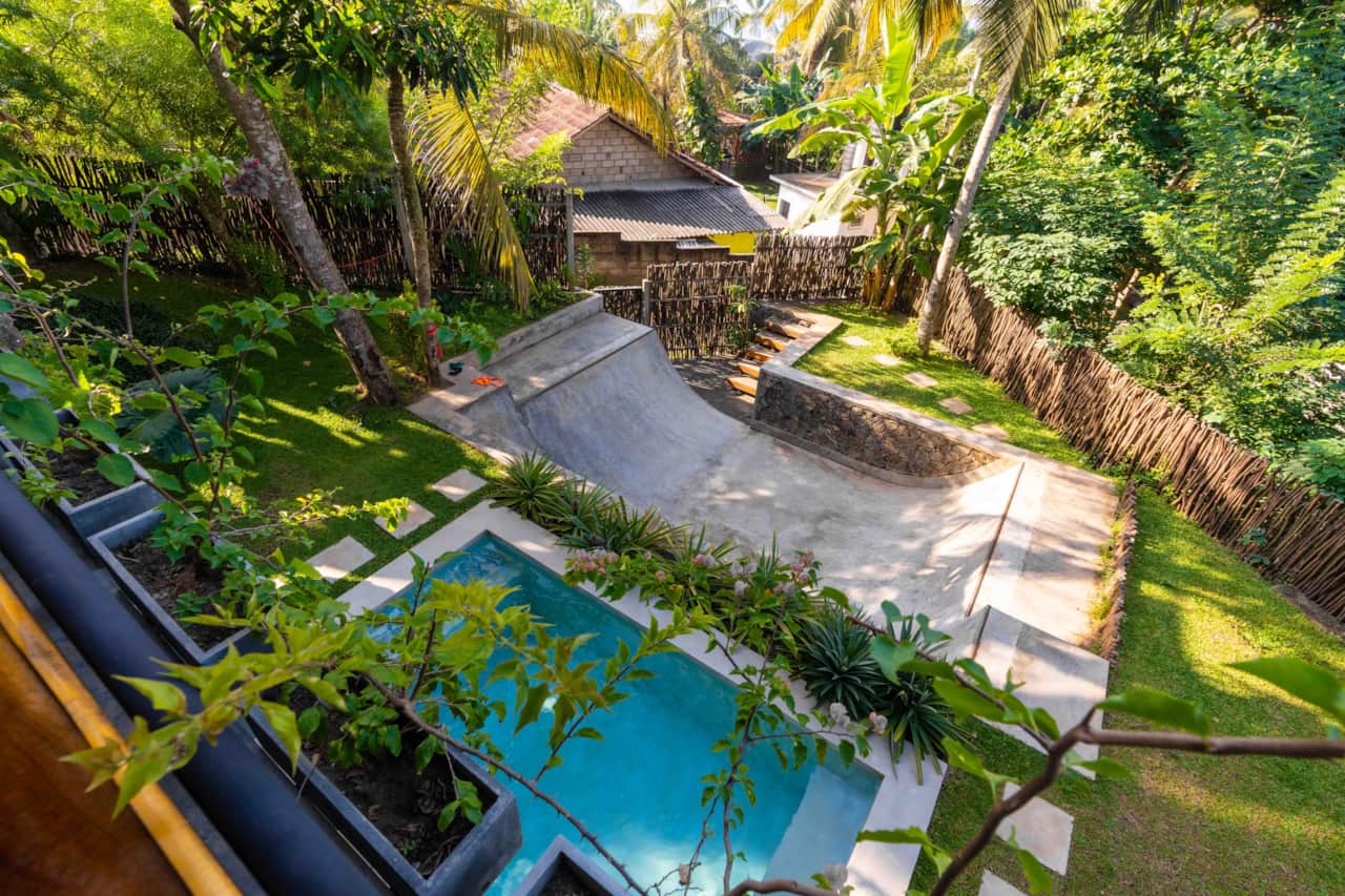 Pool and halfpipe view from the room