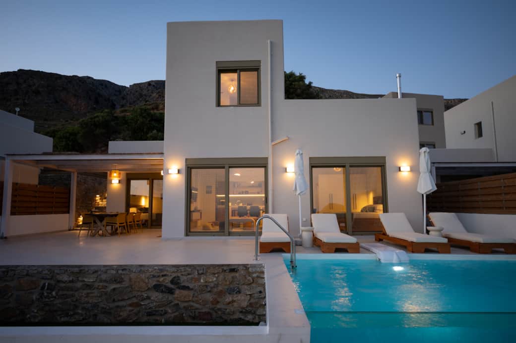 Villa Joy at night