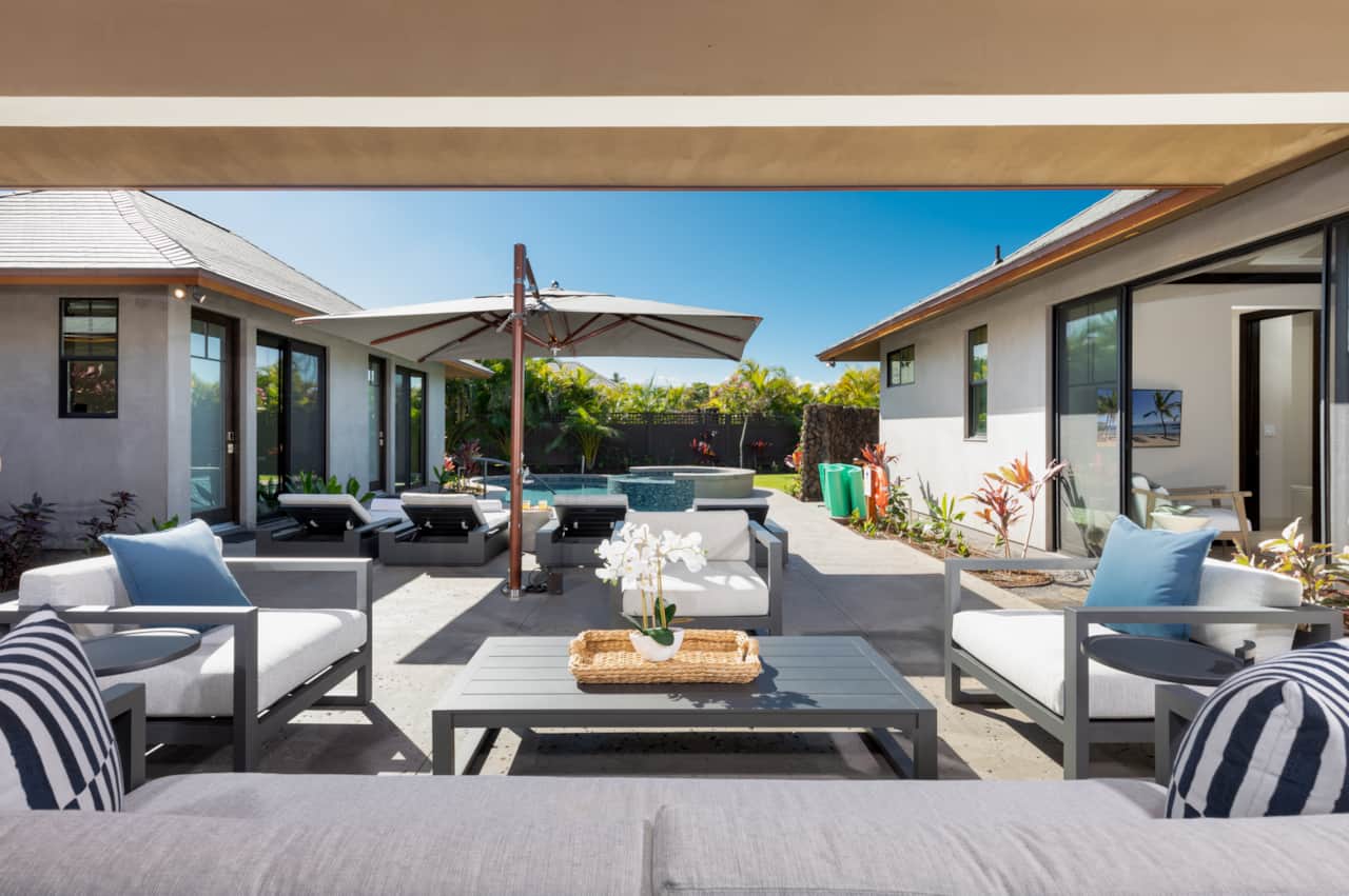 Enjoy your morning coffee in the spacious backyard