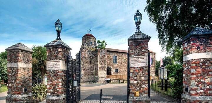Colchester Castle, Europe’s largest Norman keep, stands on Roman foundations and houses a museum.
