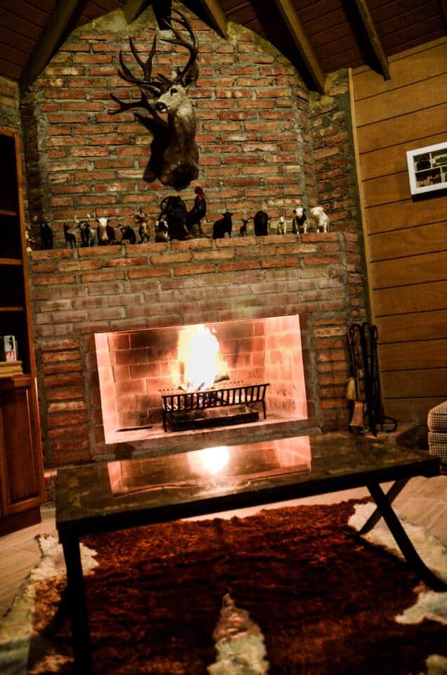 Cozy by the fireplace