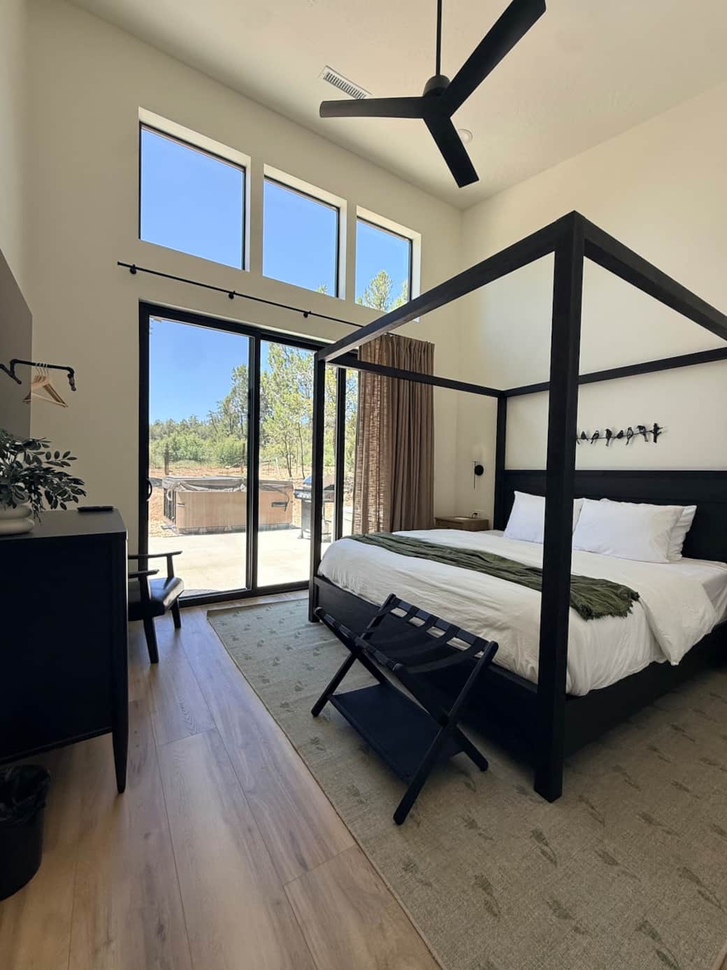Guest room with direct access to outdoor space. Guest room with direct access to outdoor space.