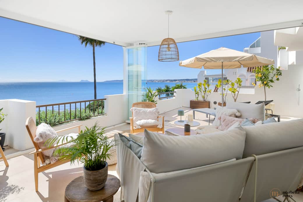Stunning sea view from the terrace.
