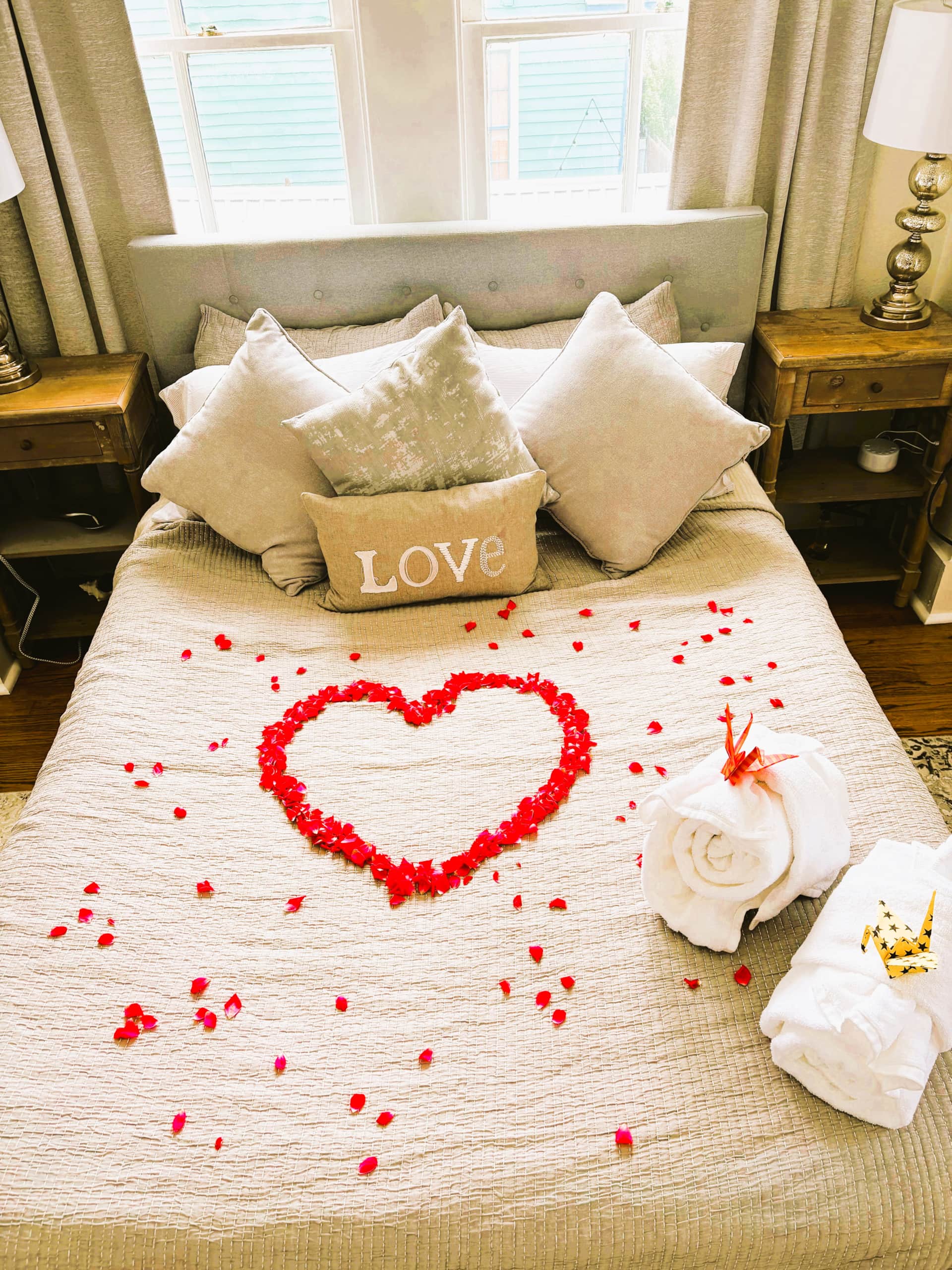 Couple celebrating anniversary at White Magnolia Galveston