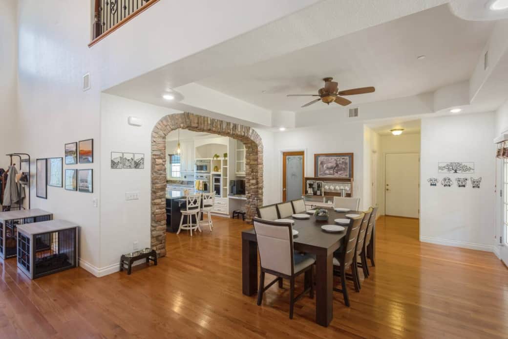 Dining area from living room.