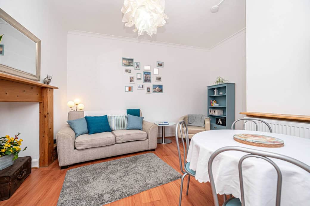 Living room with dining area