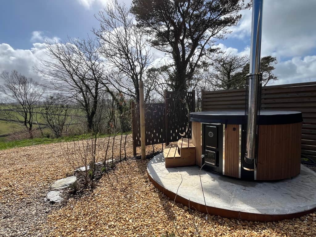 Fern's lovely wood fired hot tub