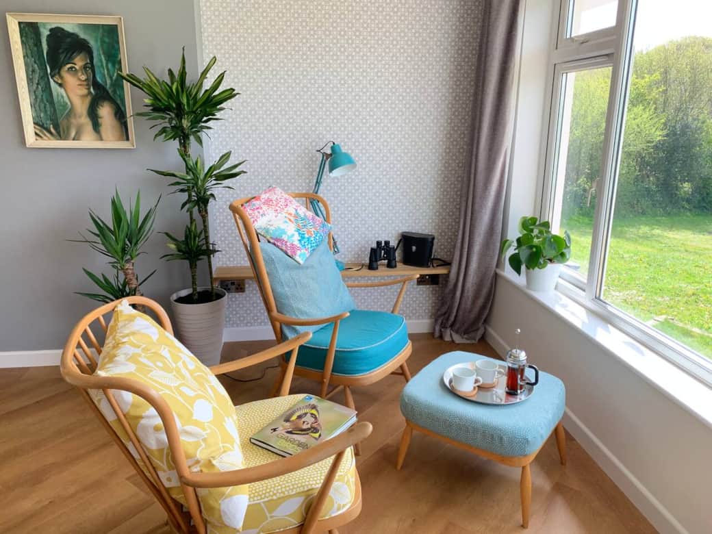 Enjoy a coffee overlooking the meadow. Enjoy a coffee overlooking the meadow.