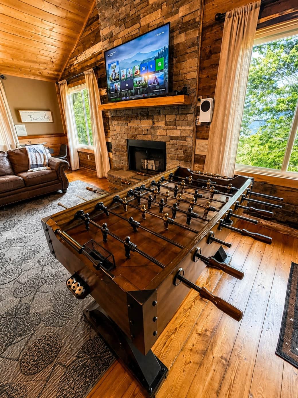 Enjoy a high quality foosball table with friends and family. Enjoy a high quality foosball table with friends and family.