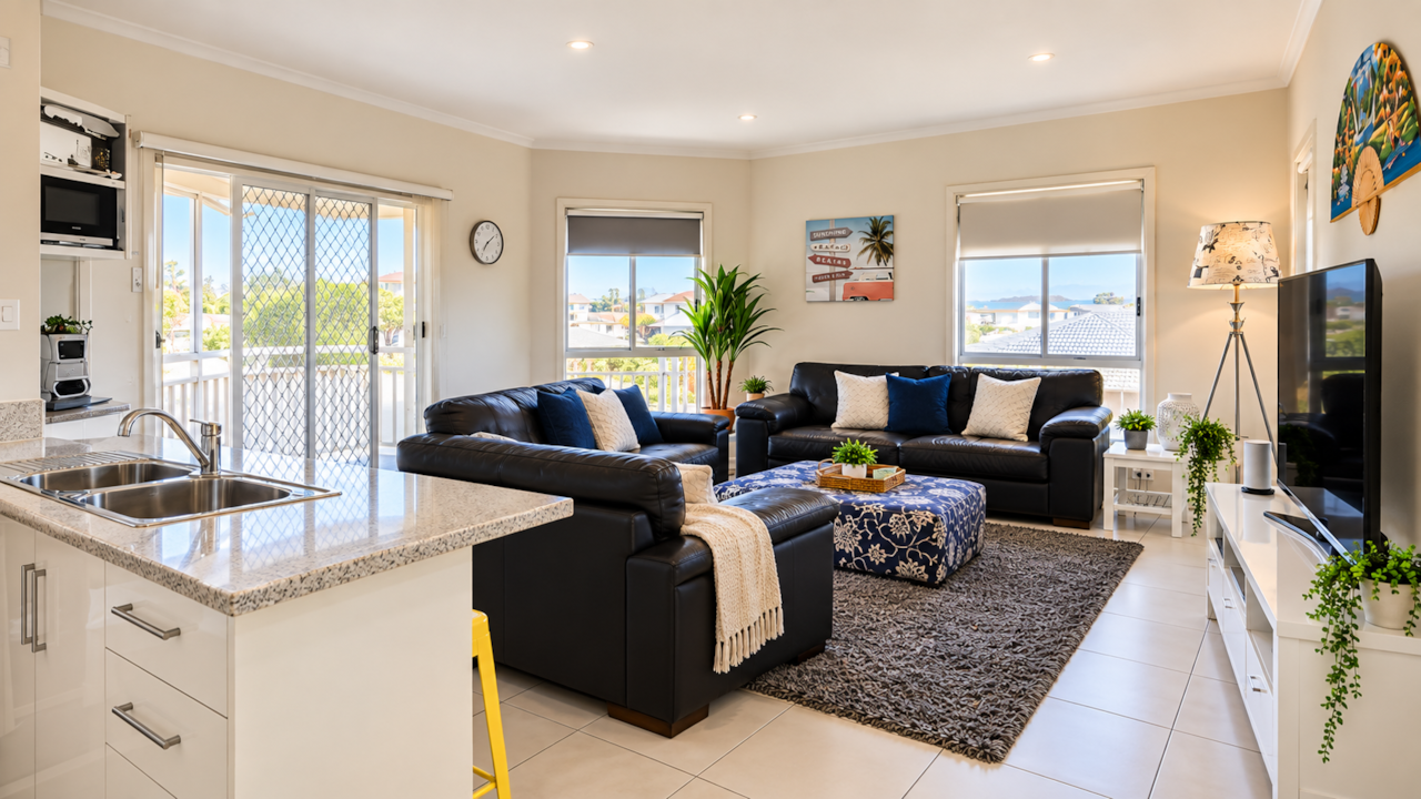 Living Room of Agape Holiday Rental Home near Wallaroo North Beach 