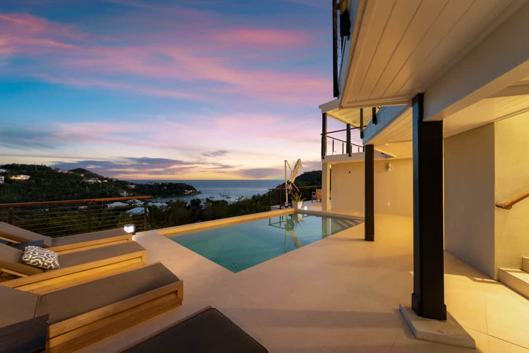 Pool Deck at Sunset