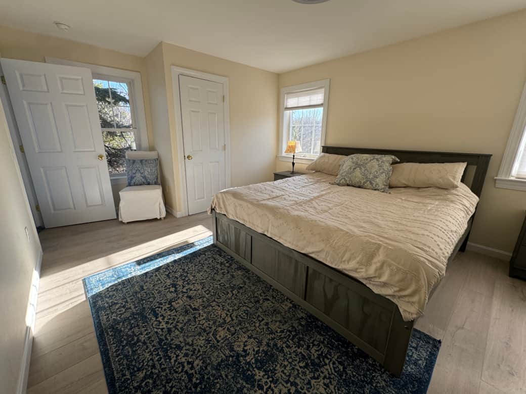 Private primary king bedroom with ensuite full bath