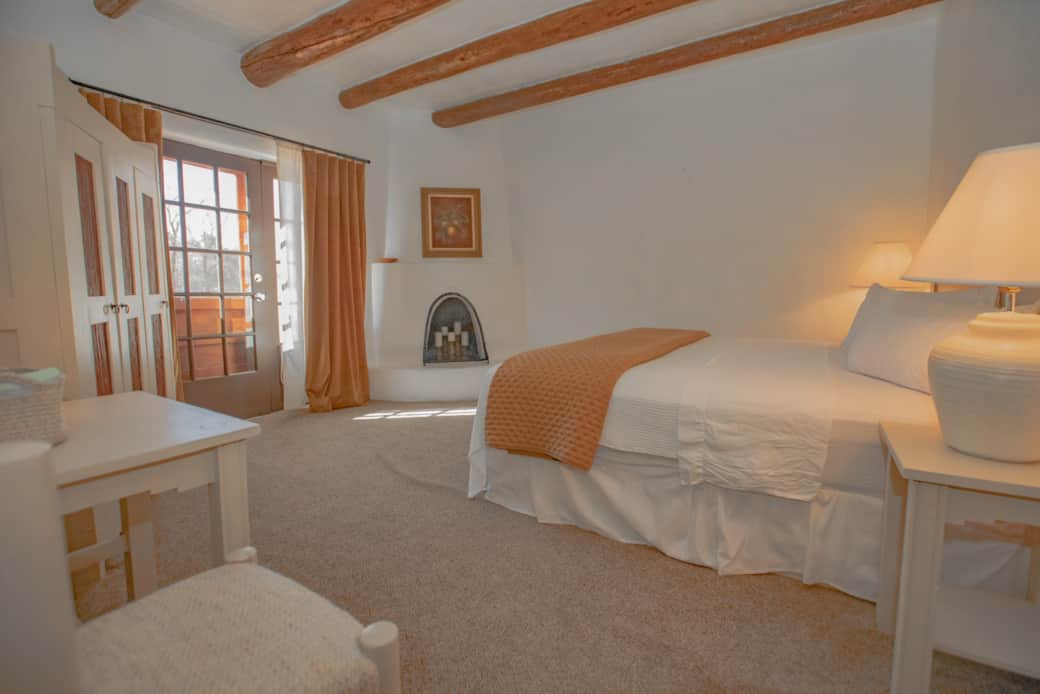 King bedroom with deck.