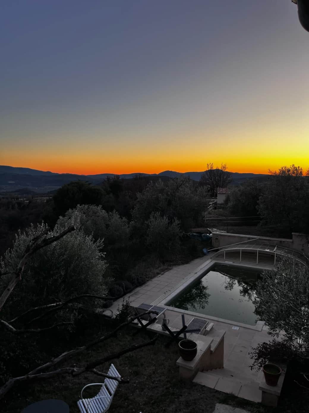 Coucher de soleil sur la vallée