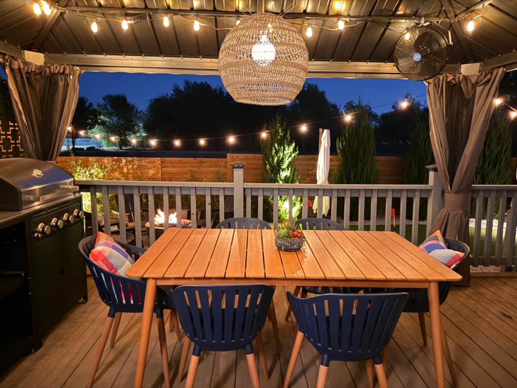 Evening patio dining