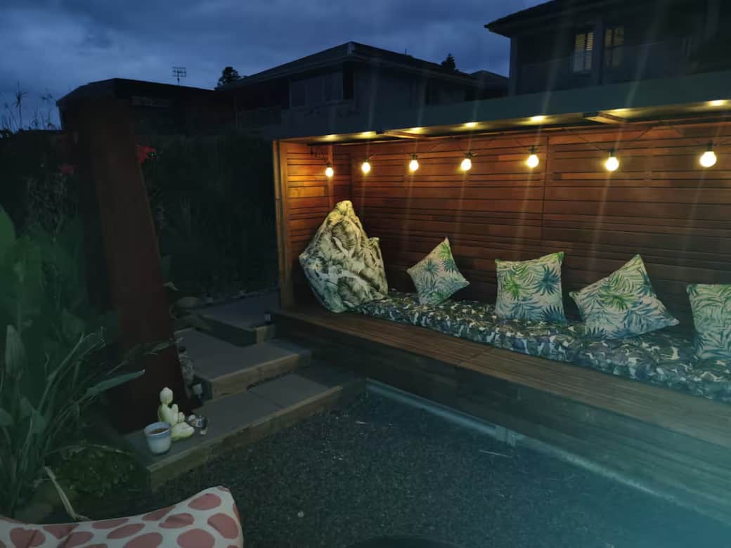 Secret garden at night
