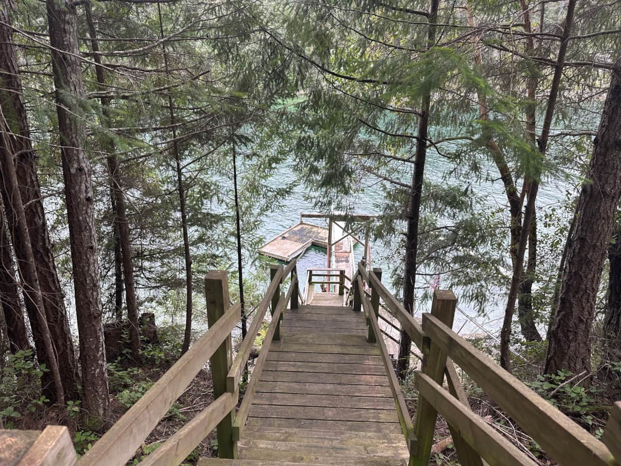 Stairway to dock