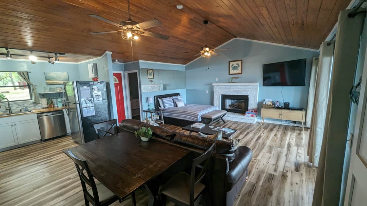 Living Area and Kitchen