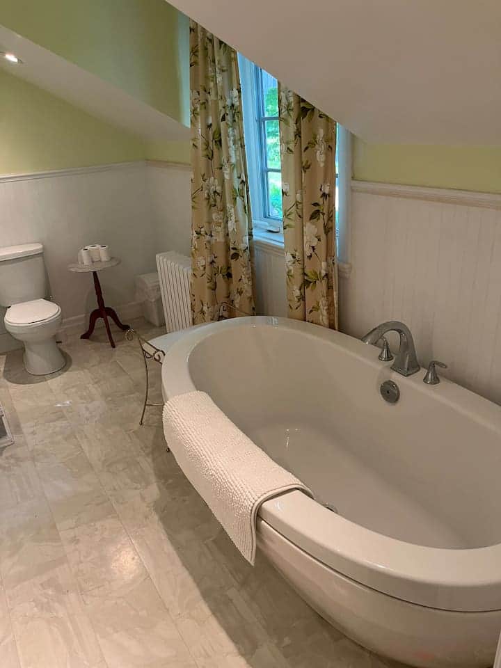 Bathroom of the Maple Suite. Also has a full glass shower.