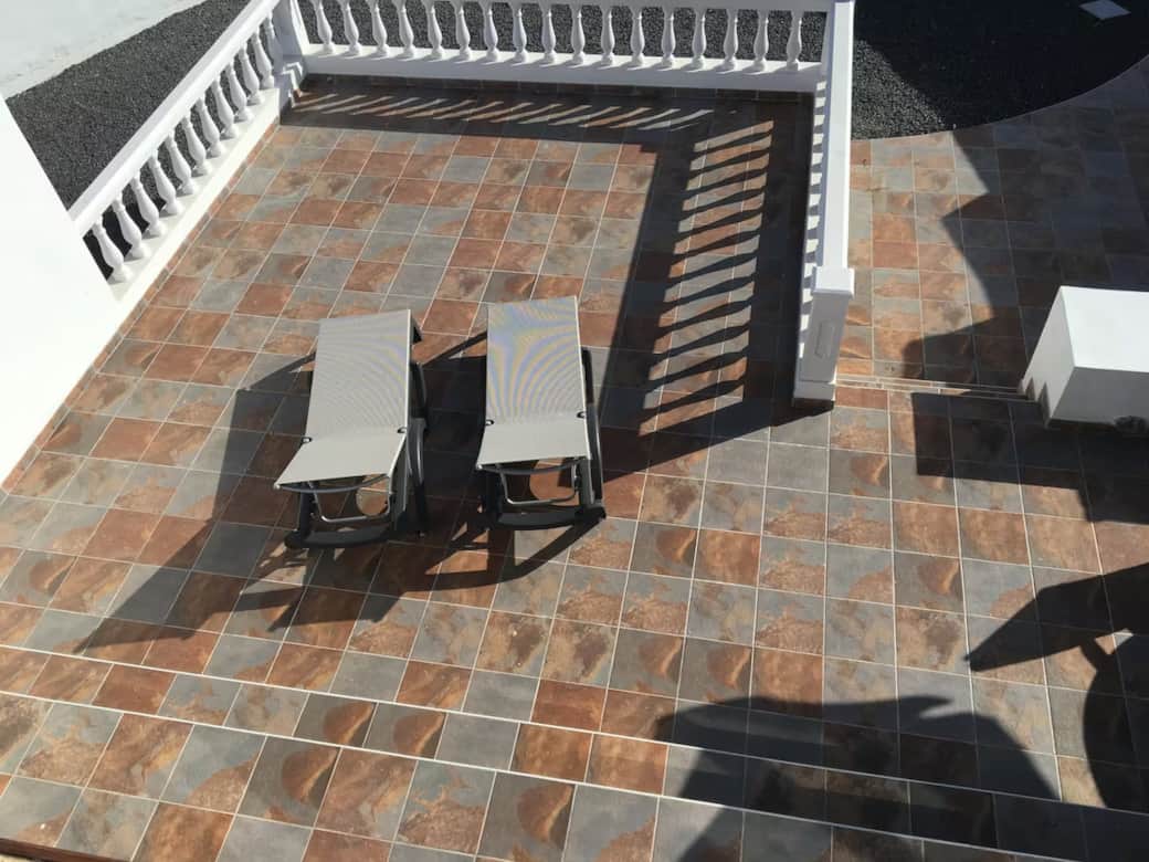 Vista aérea de la terraza