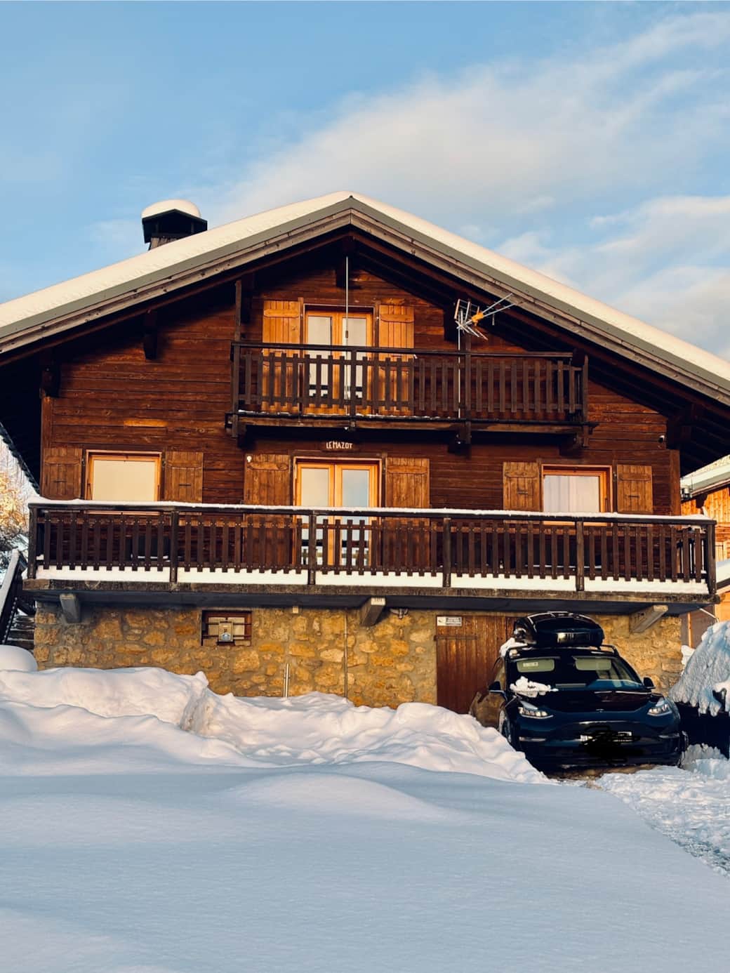 Photo chalet hiver