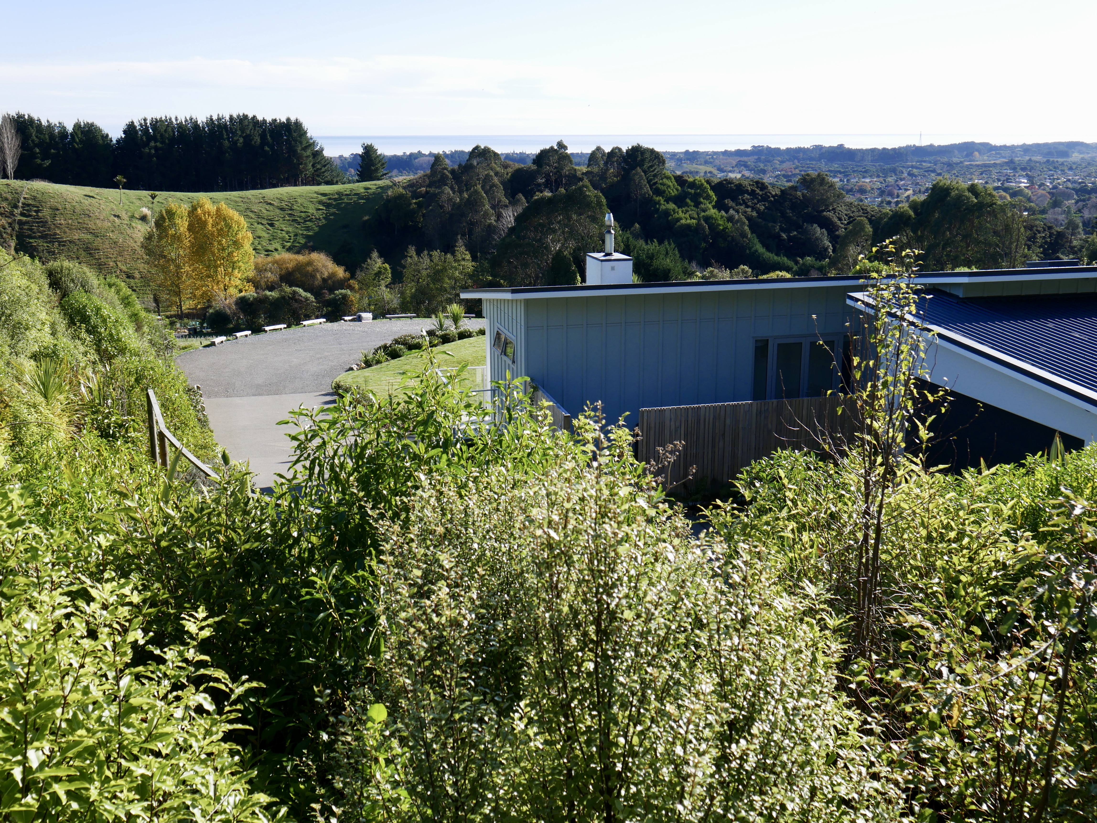 The Guest wing and views looking North