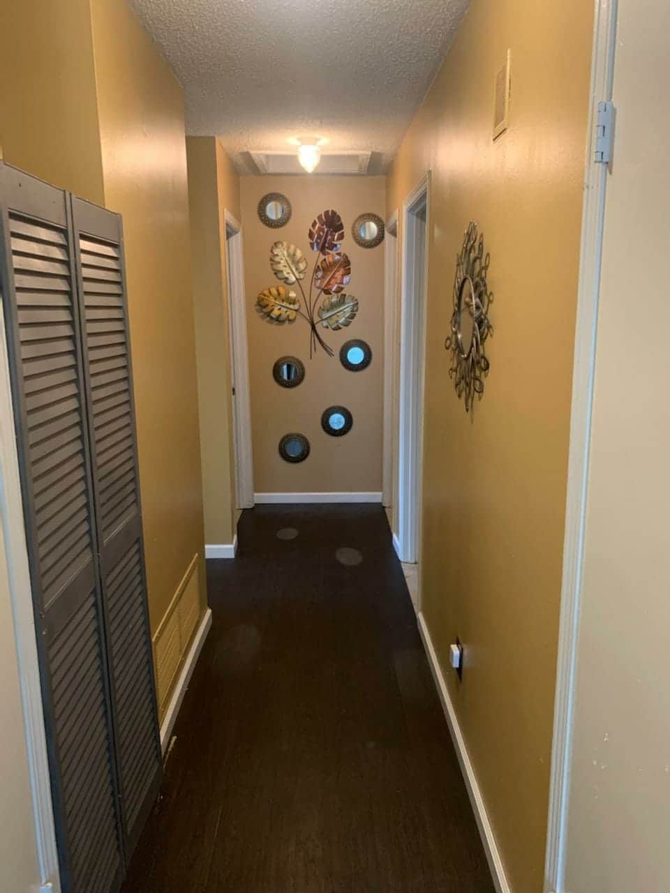 Custom wall art in the hallway