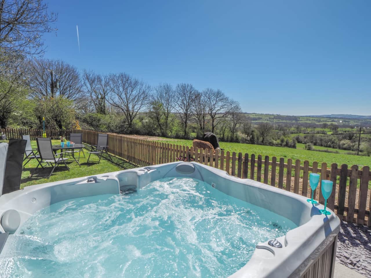 Hot tub and view