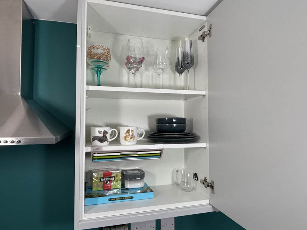 Wine glasses and tea bags