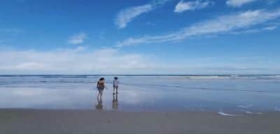 Playing on Daytona Beach