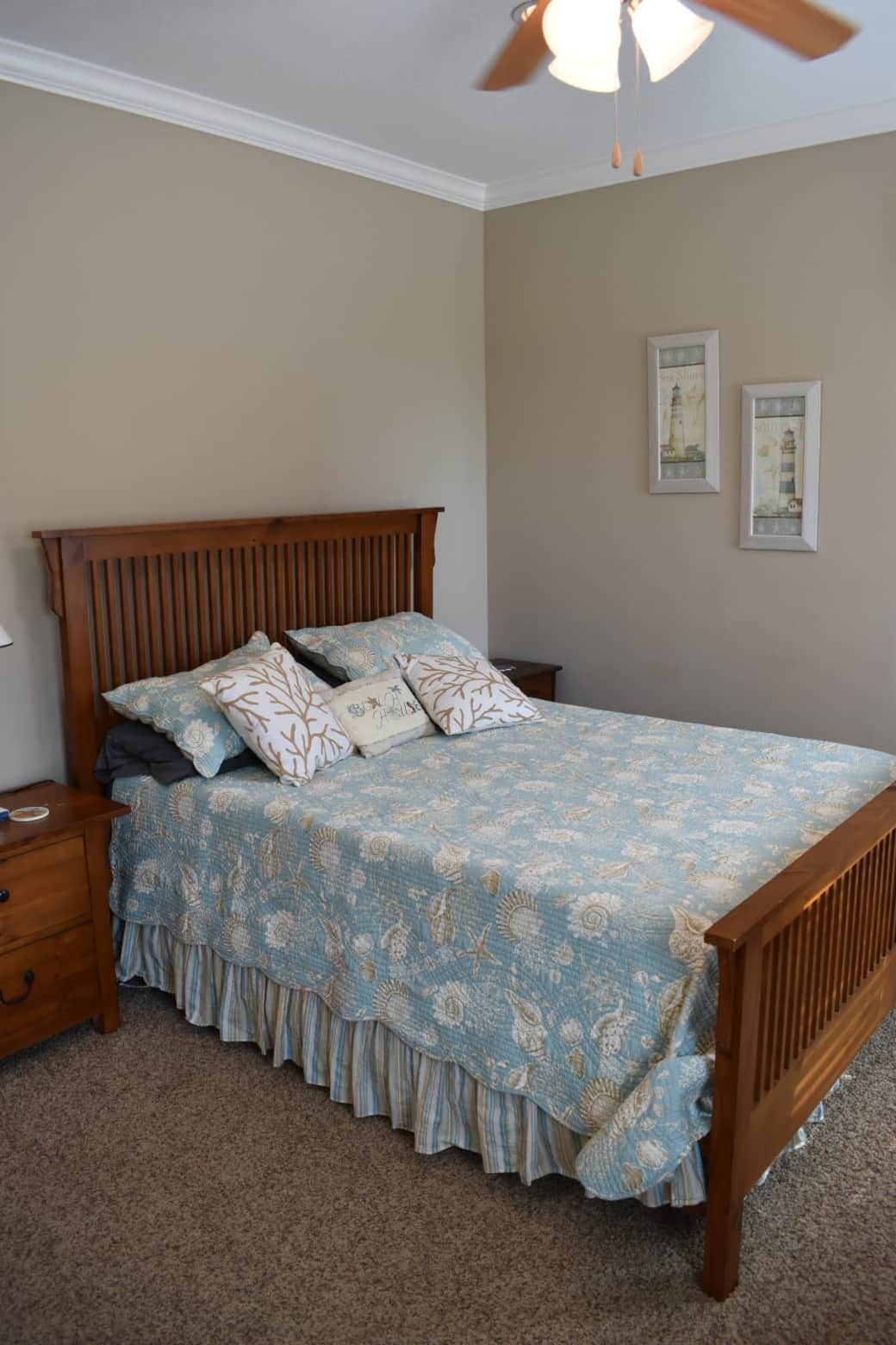 Master bedroom with queen bed