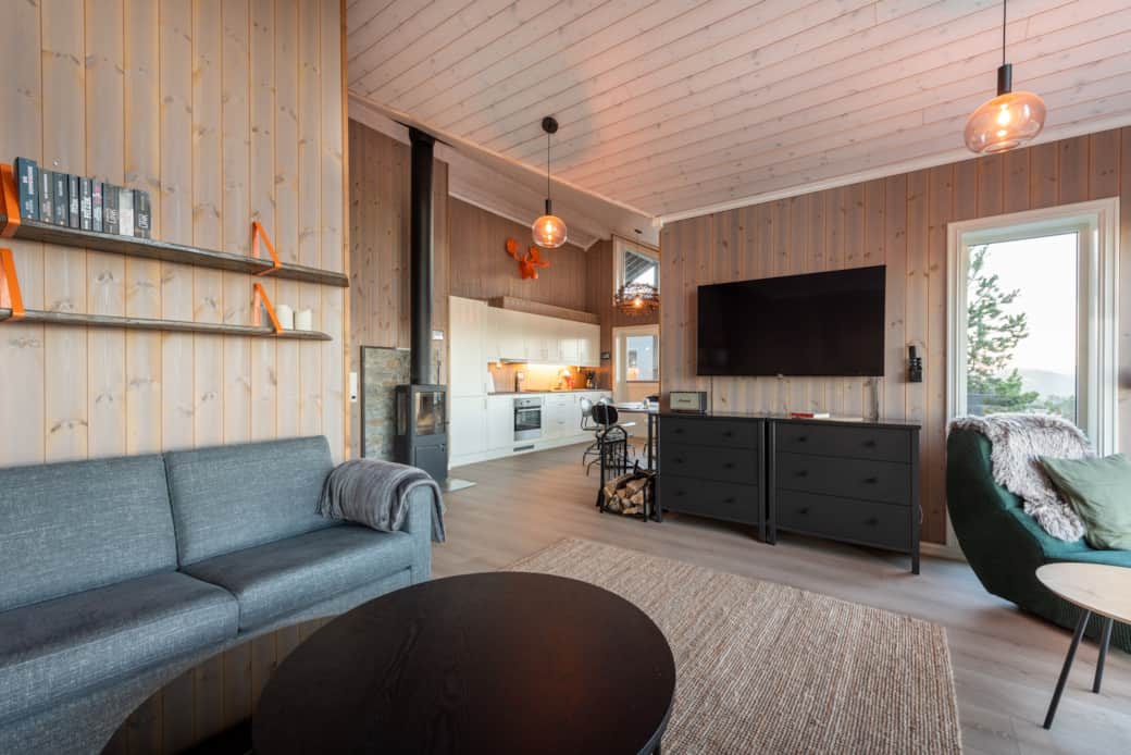 Kamin und TV