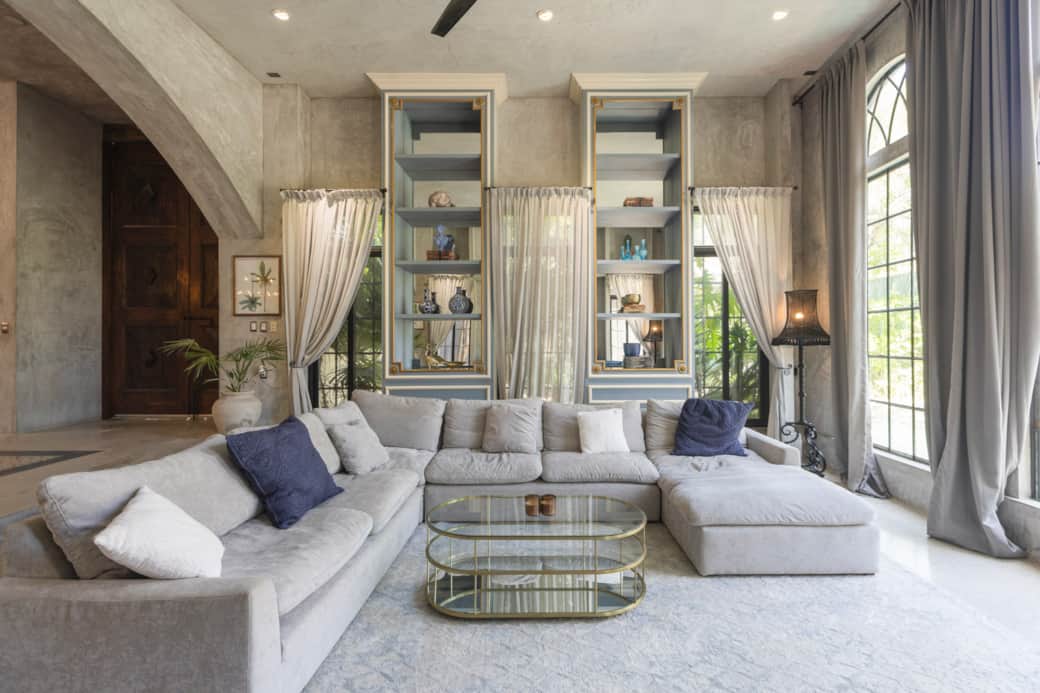 Cozy up on this enormous and comfortable couch