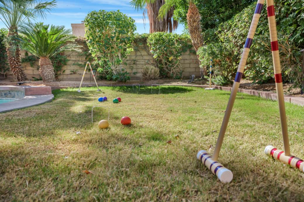 Bocce and croquet mallets, balls, and wickets leave much potential of memories to be made for life Bocce and croquet mallets, balls, and wickets leave much potential of memories to be made for life