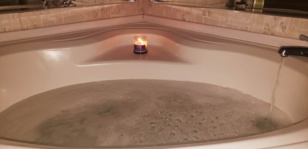 Relax in a nice soaking tub after a long day of riding.