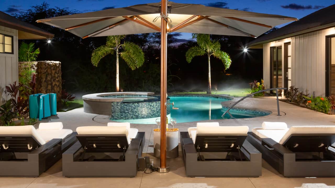 The loungers are perfect to enjoy the sun, shade, and sunsets.