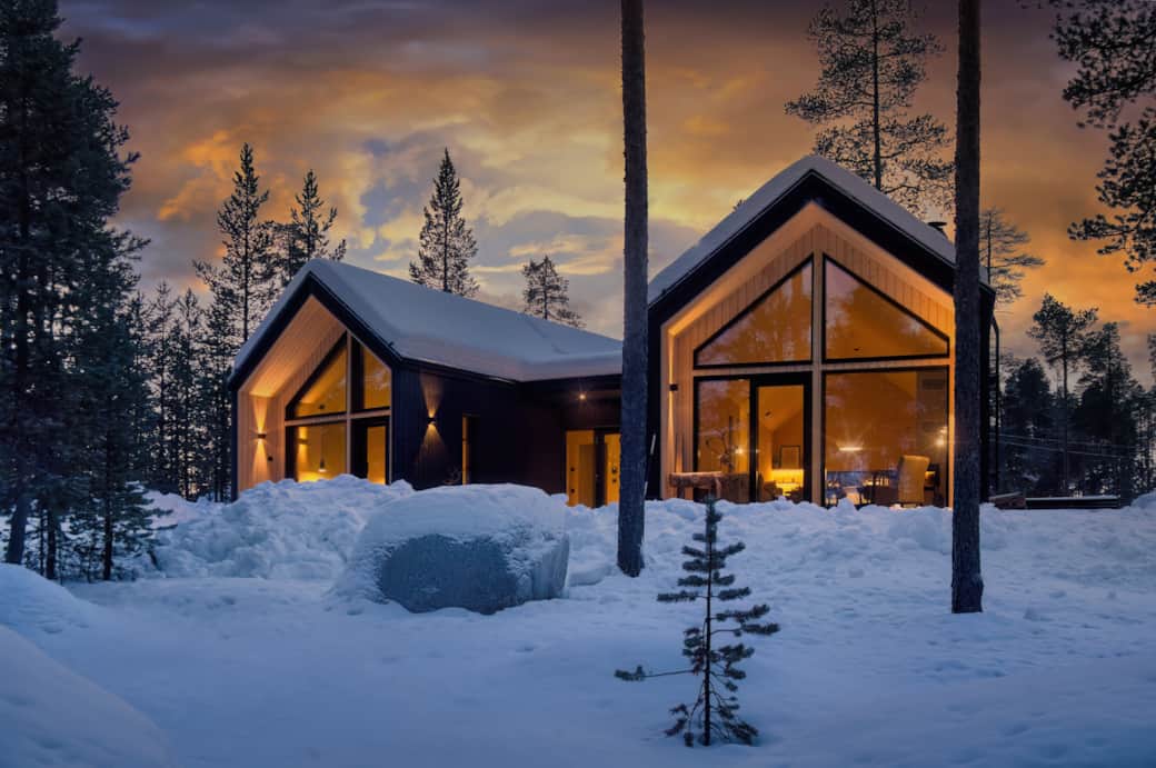 Your warm hideaway glowing in the heart of winter. Your warm hideaway glowing in the heart of winter.