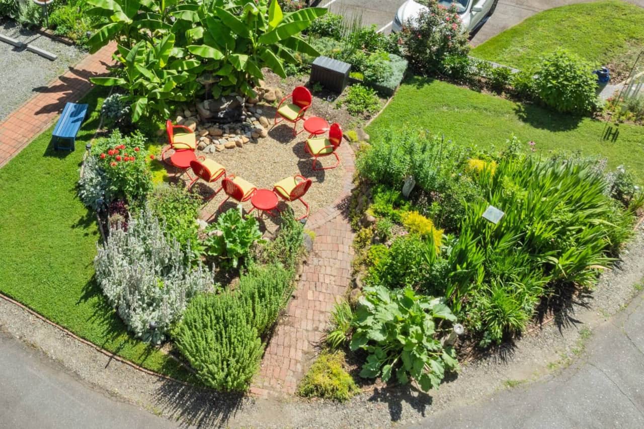 Outside sitting area. 