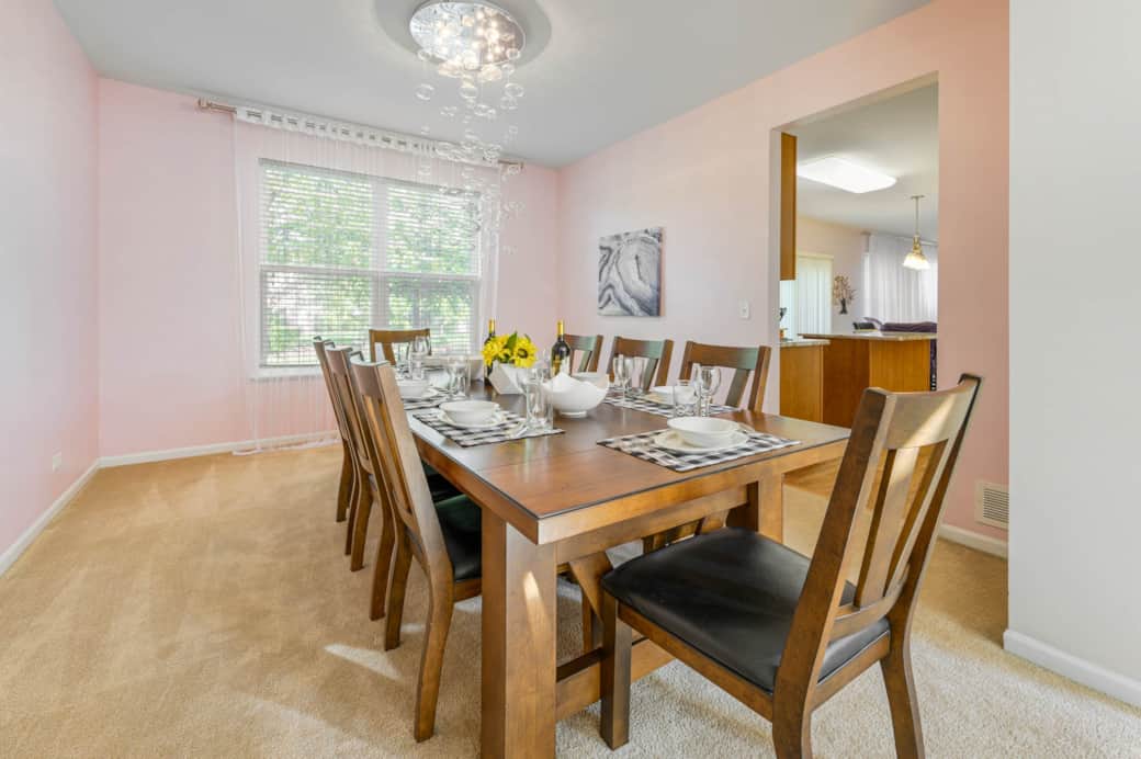 Dining Room with seating for 8. Dinnerware for 12 provided. 