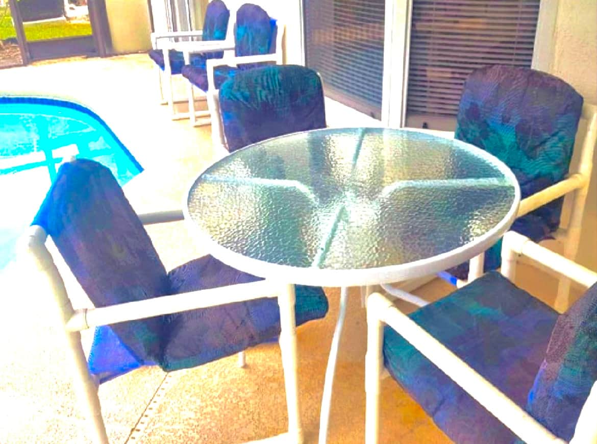 Table and chairs for al fresco dining