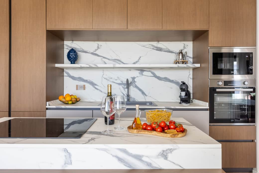 Kitchen with island