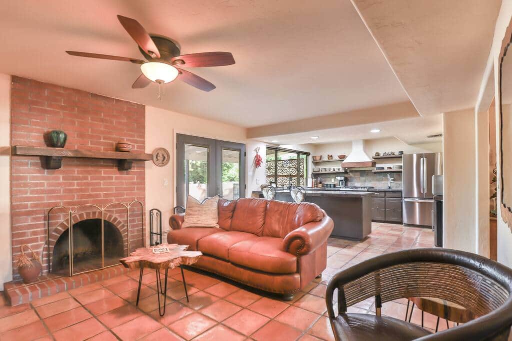 Comfy sofa for watching T.V. on the 65" screen and relaxing