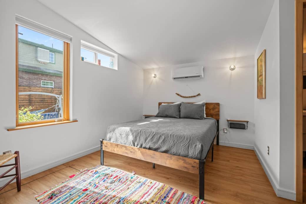 master bedroom with queen mattress and attached bathroom master bedroom with queen mattress and attached bathroom